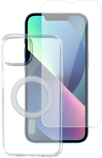 4smarts iPhone 13 Pro TPU Hoesje MagSafe + Screen Protector met Frame afbeelding 1