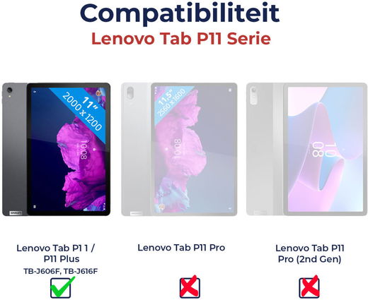 Lenovo Tab P11 / P11 Plus Kinder Tablethoes met Handvat Blauw afbeelding 11