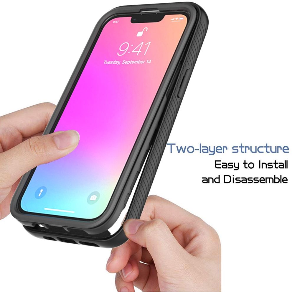 Apple iPhone 13 Pro Hoesje Volledig Schokbestendig Hybride Cover Rood afbeelding 7