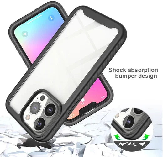 Apple iPhone 13 Pro Hoesje Volledig Schokbestendig Hybride Cover Rood afbeelding 4