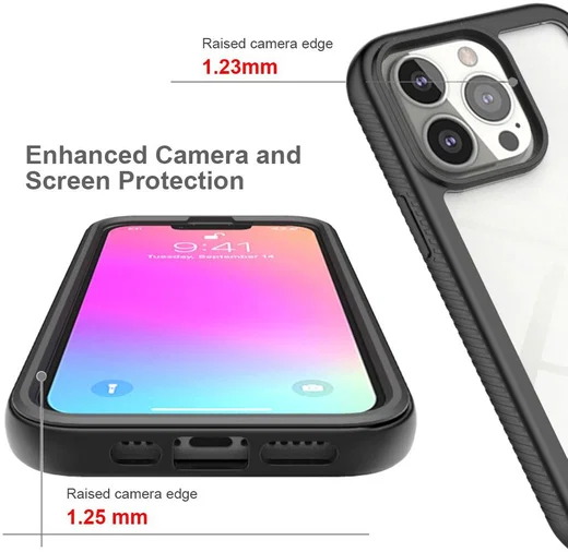 Apple iPhone 13 Pro Hoesje Volledig Schokbestendig Hybride Cover Rood afbeelding 5