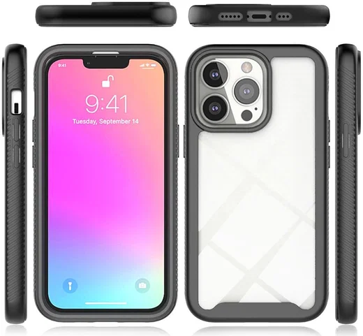 Apple iPhone 13 Pro Hoesje Volledig Schokbestendig Hybride Cover Rood afbeelding 8
