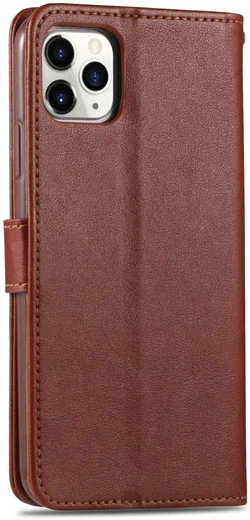 AZNS Apple iPhone 13 Mini Hoesje Wallet Book Case Kunstleer Bruin afbeelding 6