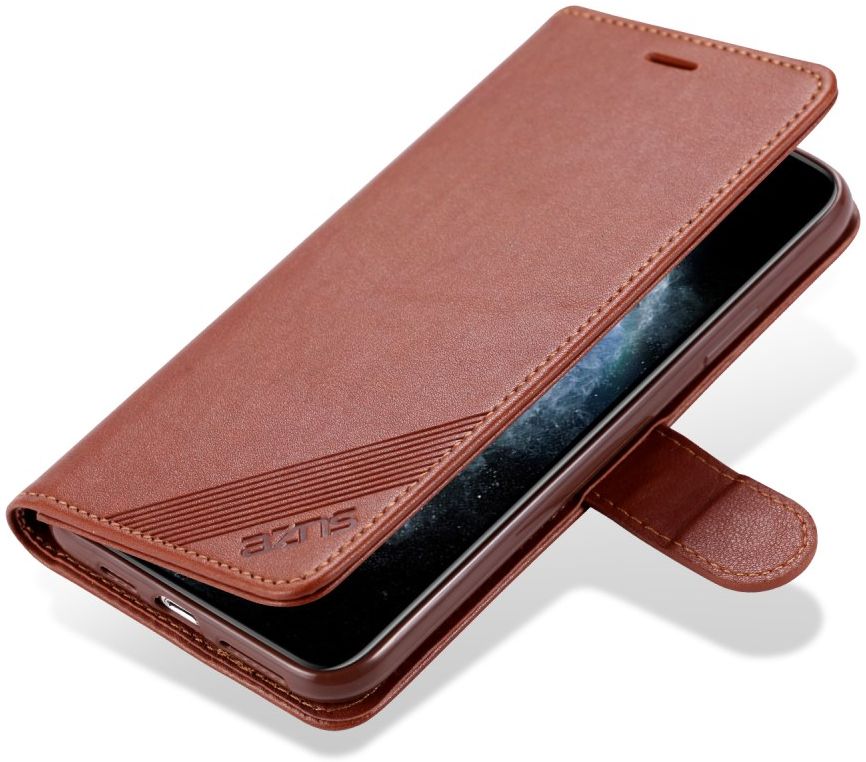 AZNS Apple iPhone 13 Mini Hoesje Wallet Book Case Kunstleer Bruin afbeelding 1