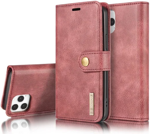 Apple iPhone 13 Pro Max Hoesje 2-in-1 Book Case en Back Cover Rood afbeelding 11