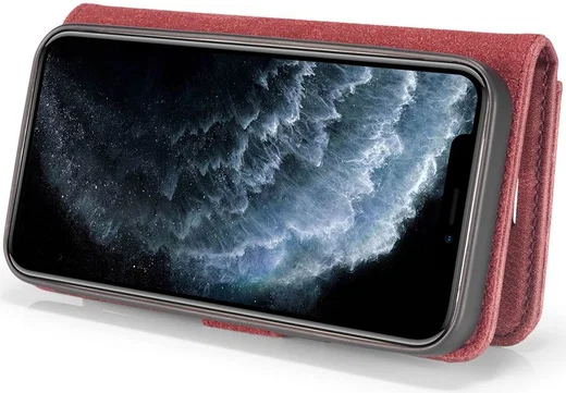 Apple iPhone 13 Pro Max Hoesje 2-in-1 Book Case en Back Cover Rood afbeelding 5