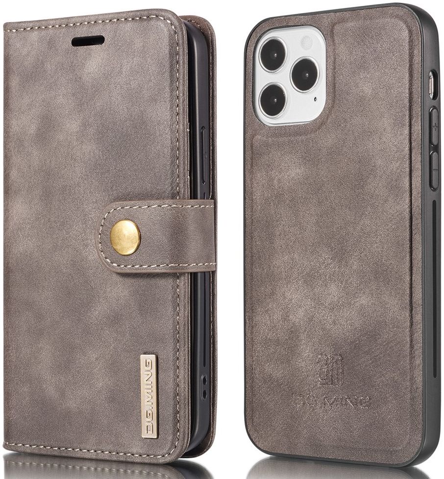 DG Ming Apple iPhone 13 Hoesje 2-in-1 Book Case en Back Cover Coffee afbeelding 5