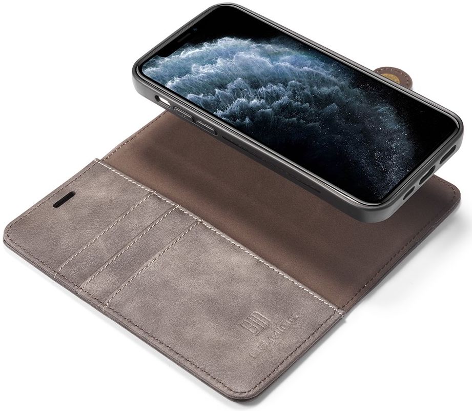 DG Ming Apple iPhone 13 Hoesje 2-in-1 Book Case en Back Cover Coffee afbeelding 1