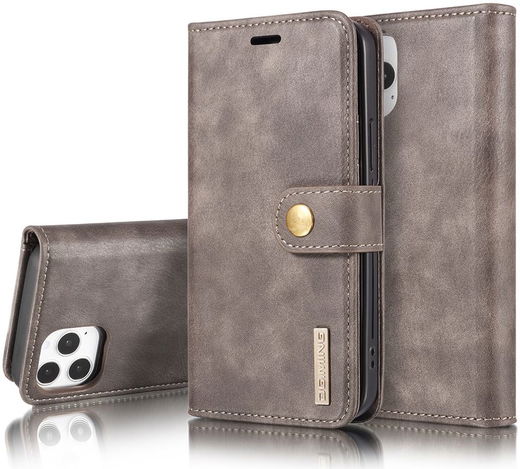 DG Ming Apple iPhone 13 Hoesje 2-in-1 Book Case en Back Cover Coffee afbeelding 6