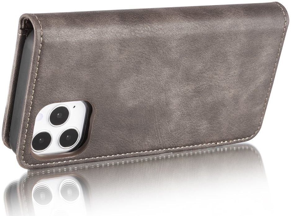 DG Ming Apple iPhone 13 Hoesje 2-in-1 Book Case en Back Cover Coffee afbeelding 11