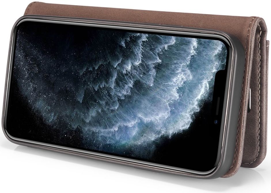 DG Ming Apple iPhone 13 Hoesje 2-in-1 Book Case en Back Cover Coffee afbeelding 7