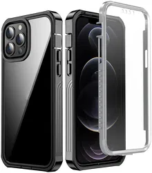 iPhone 13 Pro Hoesje Full Protect 360° Cover Schokbestendig Zwart afbeelding