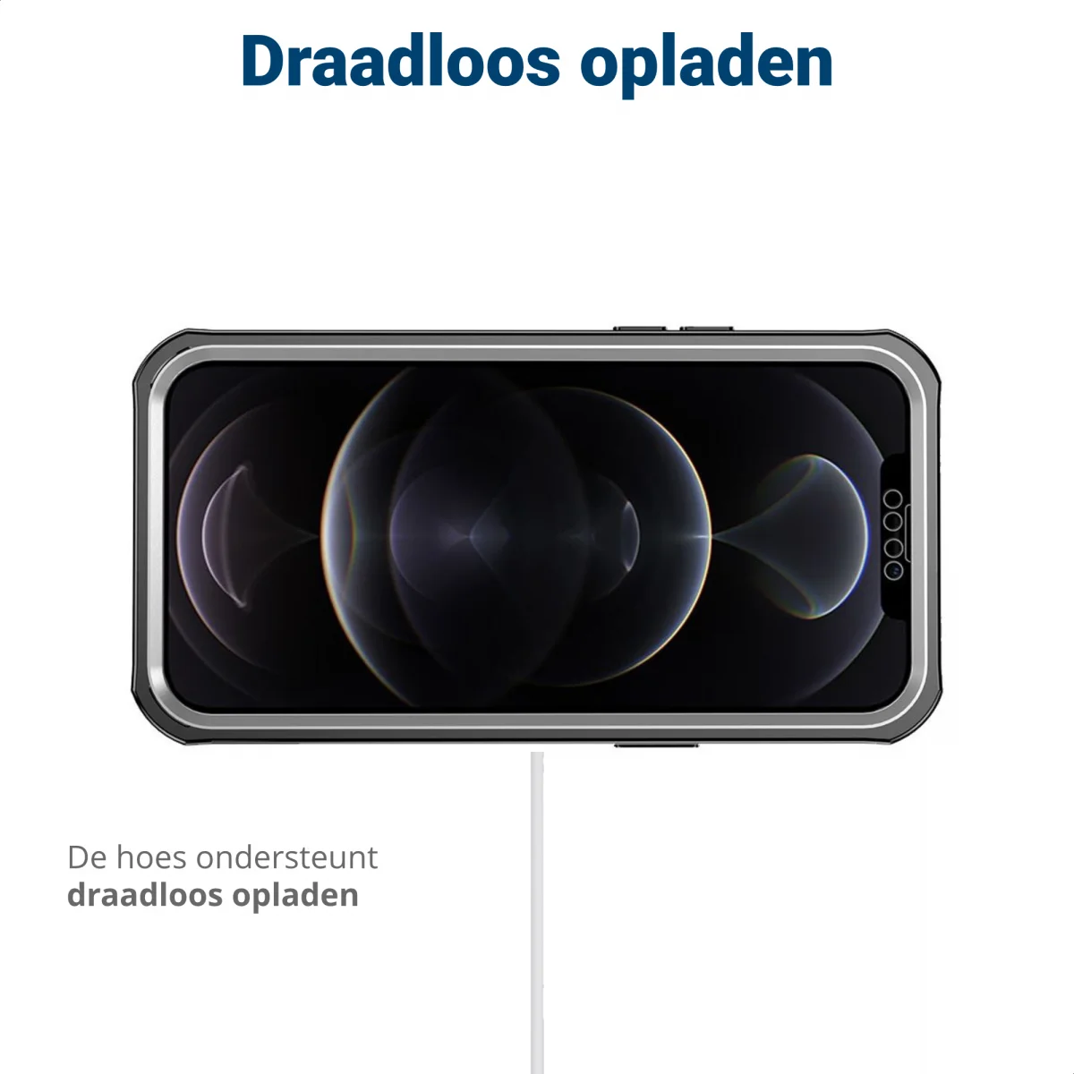 iPhone 13 Pro Hoesje Full Protect 360° Cover Schokbestendig Zwart afbeelding 5