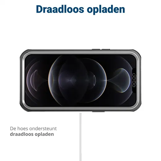 iPhone 13 Pro Hoesje Full Protect 360° Cover Schokbestendig Zwart afbeelding 5