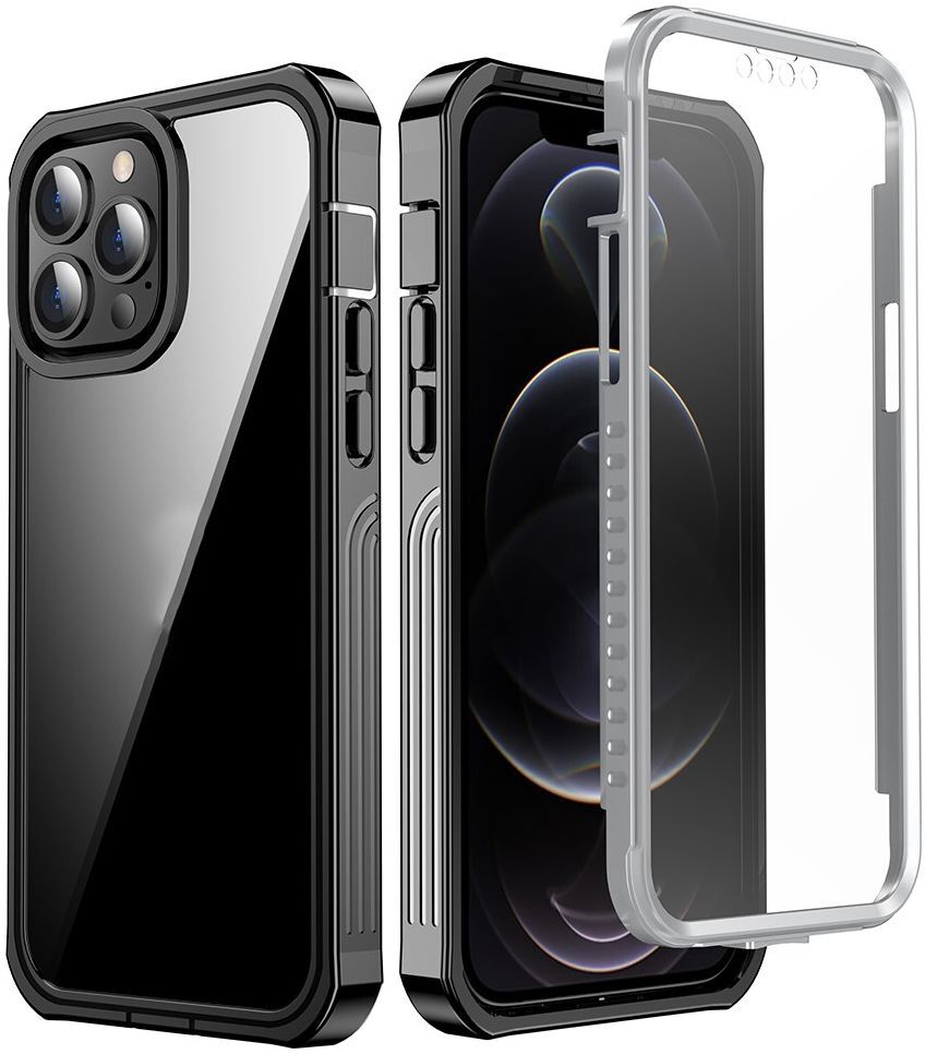 iPhone 13 Pro Max Hoesje Full Protect 360° Cover Schokbestendig Zwart afbeelding 15