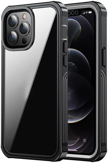 iPhone 13 Pro Max Hoesje Full Protect 360° Cover Schokbestendig Zwart afbeelding 1