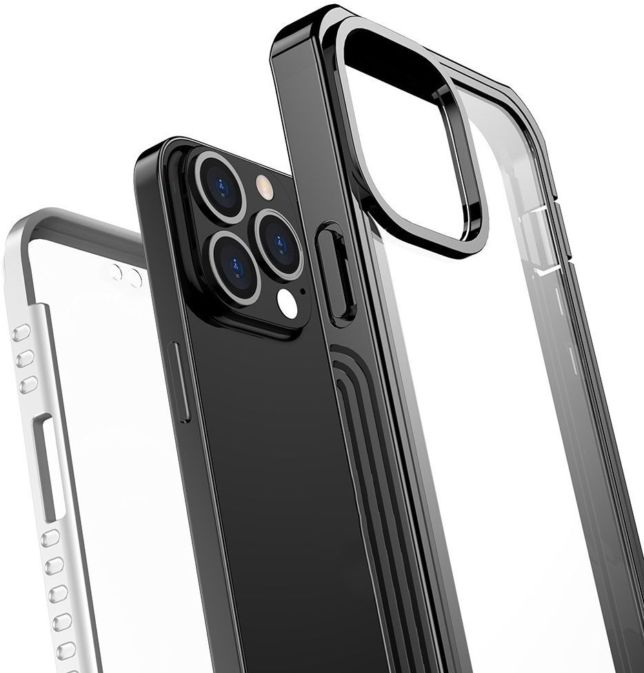 iPhone 13 Pro Max Hoesje Full Protect 360° Cover Schokbestendig Zwart afbeelding 9