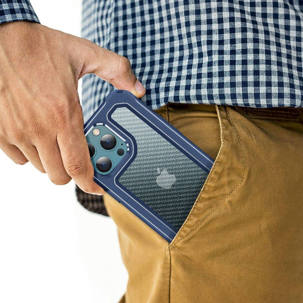 Apple iPhone 13 Pro Hoesje Volledig Schokbestendig Carbon Cover Groen afbeelding 4