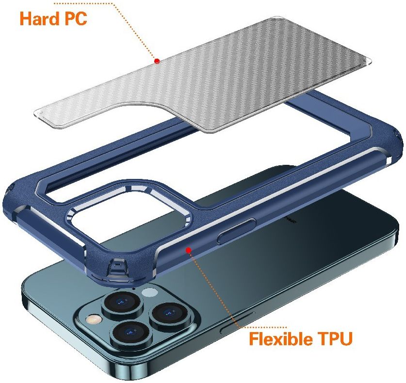 Apple iPhone 13 Pro Hoesje Volledig Schokbestendig Carbon Cover Groen afbeelding 5