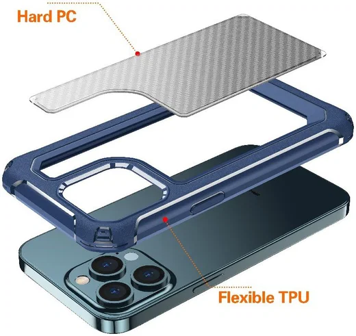 Apple iPhone 13 Pro Hoesje Volledig Schokbestendig Carbon Cover Groen afbeelding 5