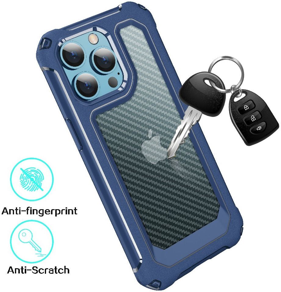 Apple iPhone 13 Pro Hoesje Volledig Schokbestendig Carbon Cover Groen afbeelding 6
