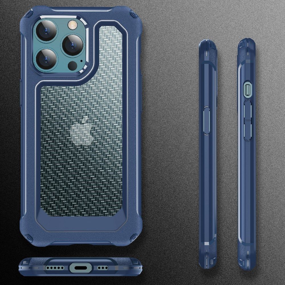 Apple iPhone 13 Pro Hoesje Volledig Schokbestendig Carbon Cover Groen afbeelding 7