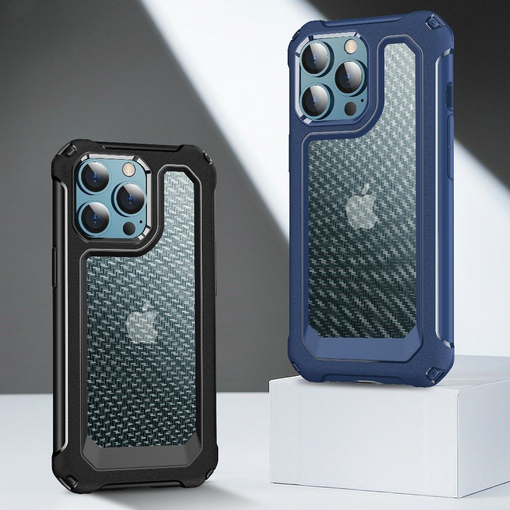 Apple iPhone 13 Pro Hoesje Volledig Schokbestendig Carbon Cover Groen afbeelding 8