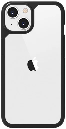 Apple iPhone 13 Mini Hoesje Hybride Back Cover Transparant/Zwart afbeelding 1