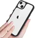 Apple iPhone 13 Mini Hoesje Hybride Back Cover Transparant/Zwart afbeelding 2