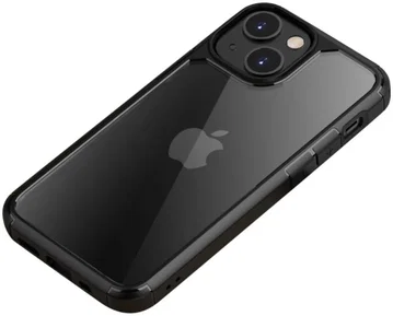 iPaky Apple iPhone 13 Hoesje Hybride Back Cover Transparant/Zwart
