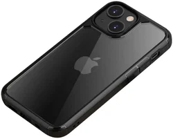 iPaky Apple iPhone 13 Hoesje Hybride Back Cover Transparant/Zwart afbeelding