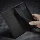 Apple iPhone 13 Hoesje Carbon Fiber Portemonnee Book Case Zwart afbeelding 4