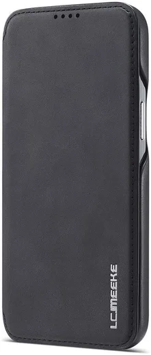 LC.IMEEKE Apple iPhone 13 Hoesje Retro Portemonnee Book Case Zwart afbeelding 11