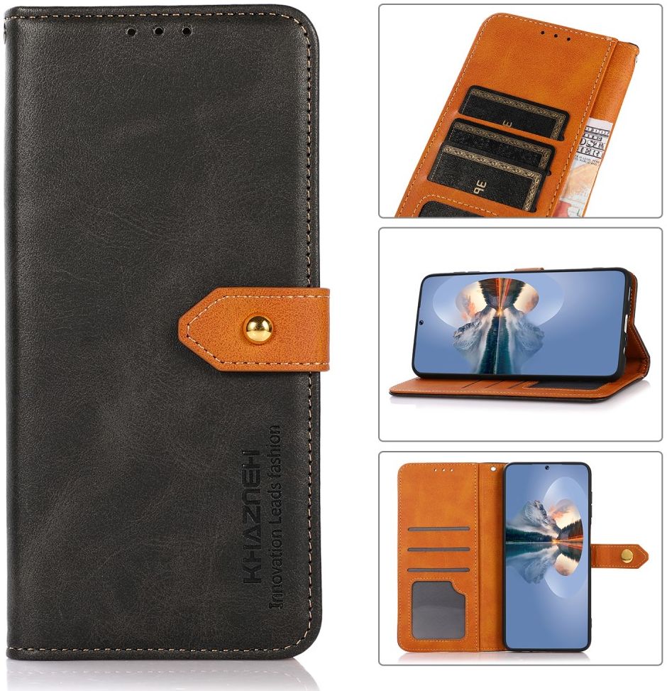 KHAZNEH Samsung Galaxy A03s Hoesje Duo Color Wallet Book Case Zwart afbeelding 10