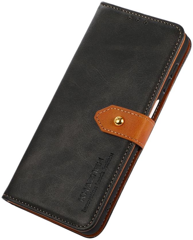 KHAZNEH Samsung Galaxy A03s Hoesje Duo Color Wallet Book Case Zwart afbeelding 6