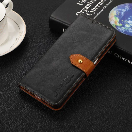 KHAZNEH Samsung Galaxy A03s Hoesje Duo Color Wallet Book Case Zwart afbeelding 8