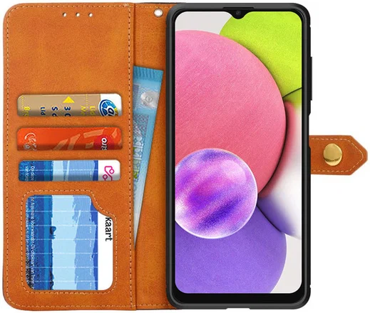 KHAZNEH Samsung Galaxy A03s Hoesje Duo Color Wallet Book Case Zwart afbeelding 1