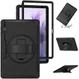 Samsung Galaxy Tab S7 FE Hoes Full Protect Cover met Kickstand Zwart afbeelding 3
