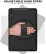 Samsung Galaxy Tab S7 FE Hoes Full Protect Cover met Kickstand Zwart afbeelding 5