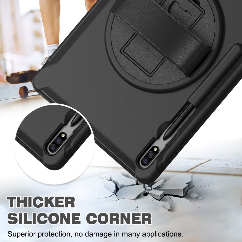 Samsung Galaxy Tab S7 FE Hoes Full Protect Cover met Kickstand Zwart afbeelding 8