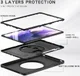 Samsung Galaxy Tab S7 FE Hoes Full Protect Cover met Kickstand Zwart afbeelding 6