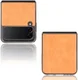 Samsung Galaxy Z Flip 3 Hoesje Kunstleer Back Cover Geel afbeelding 3