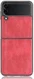 Samsung Galaxy Z Flip 3 Hoesje Kunstleer Back Cover Rood afbeelding 1