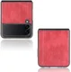 Samsung Galaxy Z Flip 3 Hoesje Kunstleer Back Cover Rood afbeelding 3