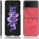 Samsung Galaxy Z Flip 3 Hoesje Kunstleer Back Cover Rood afbeelding 4