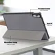 Lenovo Tab P11 Pro Hoes Tri-Fold Book Case Kunstleer Grijs afbeelding 9