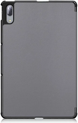 Lenovo Tab P11 Pro Hoes Tri-Fold Book Case Kunstleer Grijs afbeelding 2