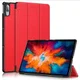 Lenovo Tab P11 Pro Hoes Tri-Fold Book Case Kunstleer Rood afbeelding 1