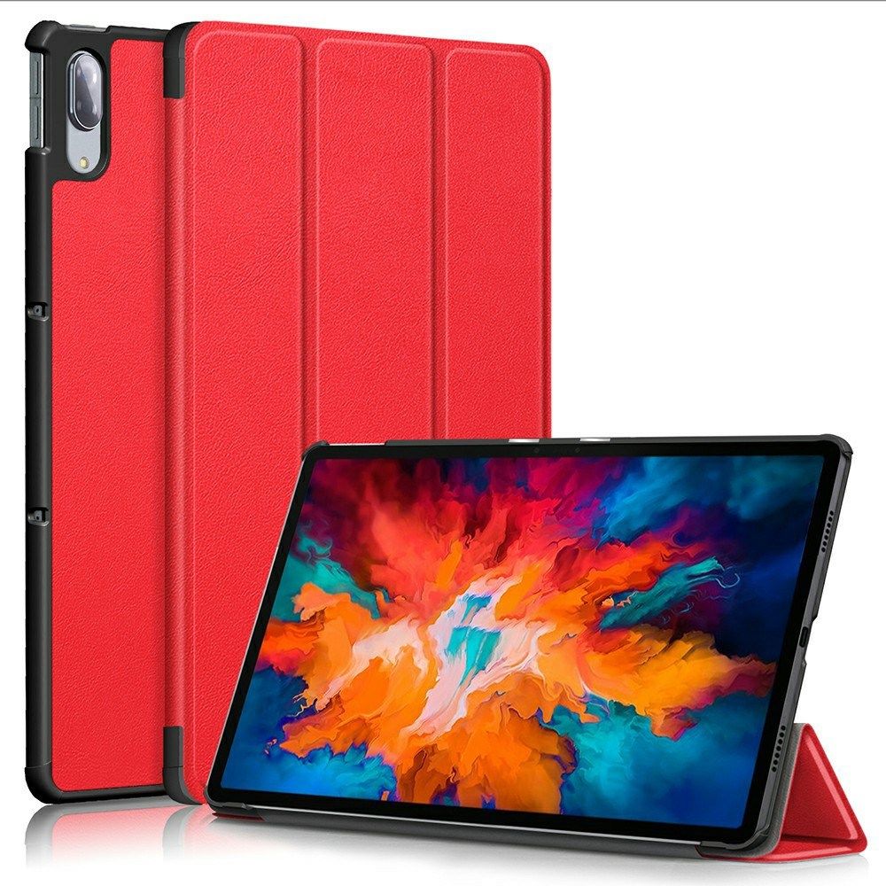 Lenovo Tab P11 Pro Hoes Tri-Fold Book Case Kunstleer Rood afbeelding 11