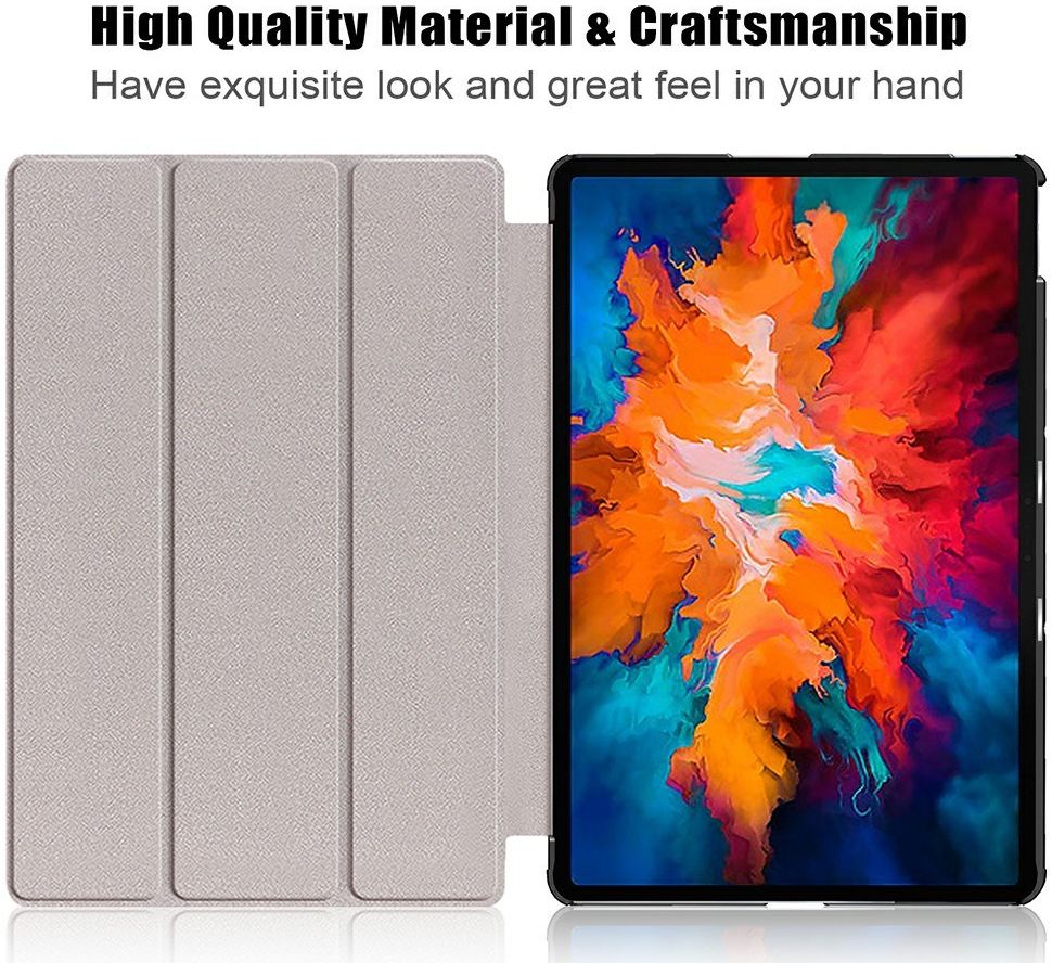 Lenovo Tab P11 Pro Hoes Tri-Fold Book Case Kunstleer Rood afbeelding 8